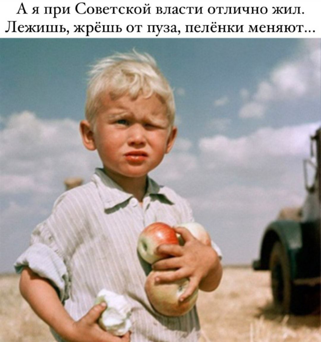 А я при Советской власти отлично жил Лежишь жрёшь от пуза пелёнки меняют