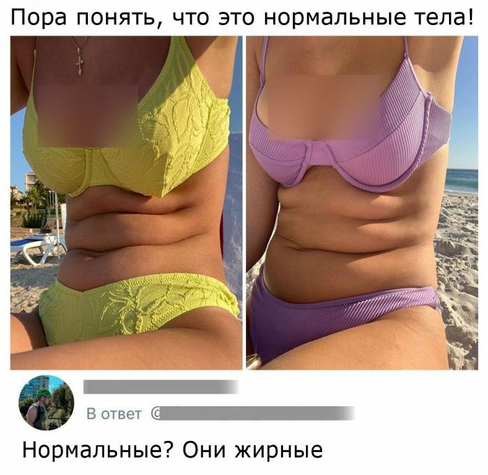 Пора понять что это нормальные тела _ В ответ _ Нормальные Они жирные