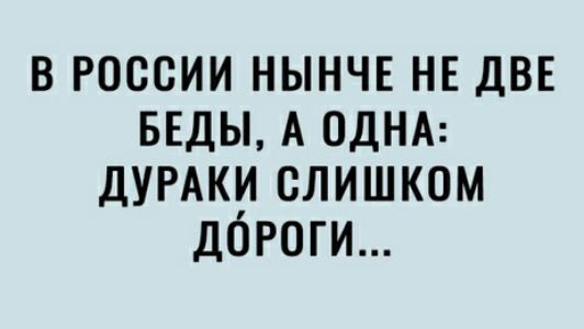 в россии нынчв нв двъ ввды А однд думки слишком дагоги