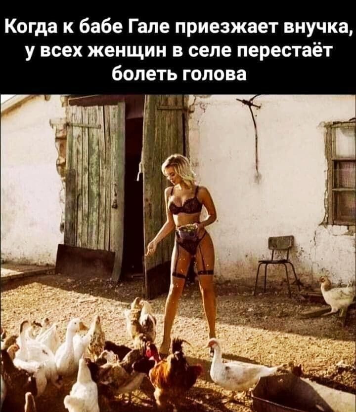 Когда к бабе Гале приезжает внучка у всех женщин в селе перестаёт болеть голова