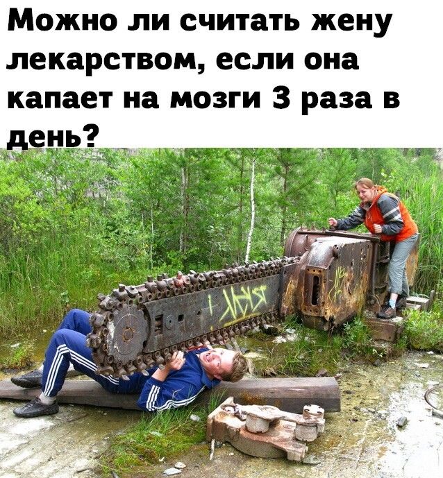 Можно ли считать жену лекарством если она капает на мозги 3 раза в