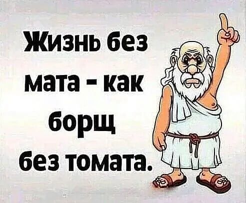 Жизнь без мата как борщ без томата