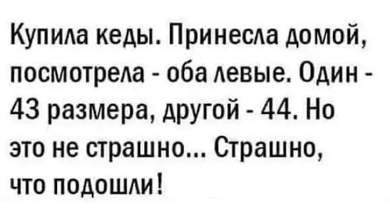 Купида кеды Принеса домой посмотрела оба Аевые Один 43 размера АРУГОЙ 44 Но это не страшно Страшно что подошли