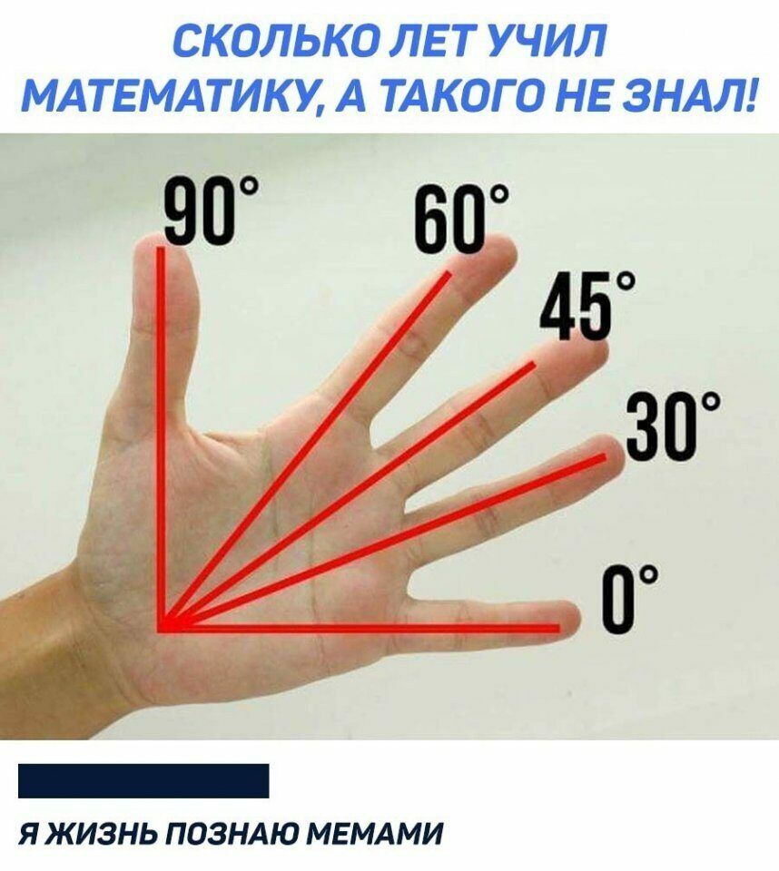 СКОЛЬКО ЛЕТ УЧИЛ МАТЕМАТИК У А ТАКОГО НЕ ЗНАЛ 90 60 45 30 0 _ Я ЖИЗНЬ ПОЗНАЮ МЕМАМИ