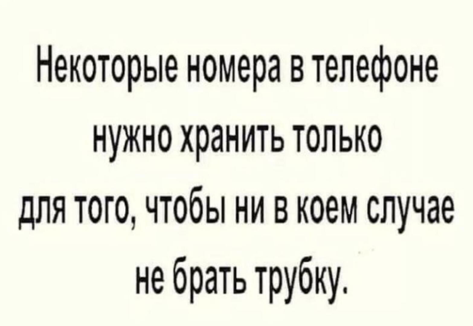 Некоторые номера втелефоне нужно хранить только для того чтобы ни в коем  случае не брать трубку - выпуск №1128762