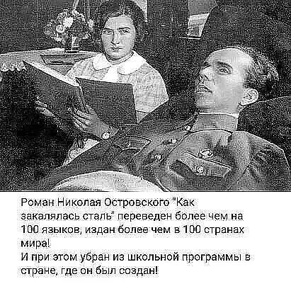 Роман Николая Островского Как закалялась сталь переведен более чем на 100 языков издан более чем 5100 странах мира и при этом убран иа школьной программы а шране Где а был спадан