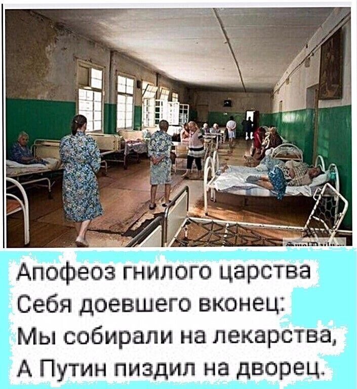 г Апофеоз гнилого царства Себя доевшего вконец Мы собирали на лекарства А Путин пиздил надворец