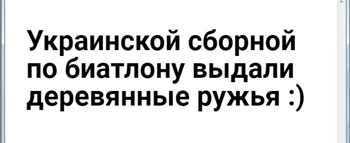 Украинской сборной по биатлону выдали деревянные ружья :