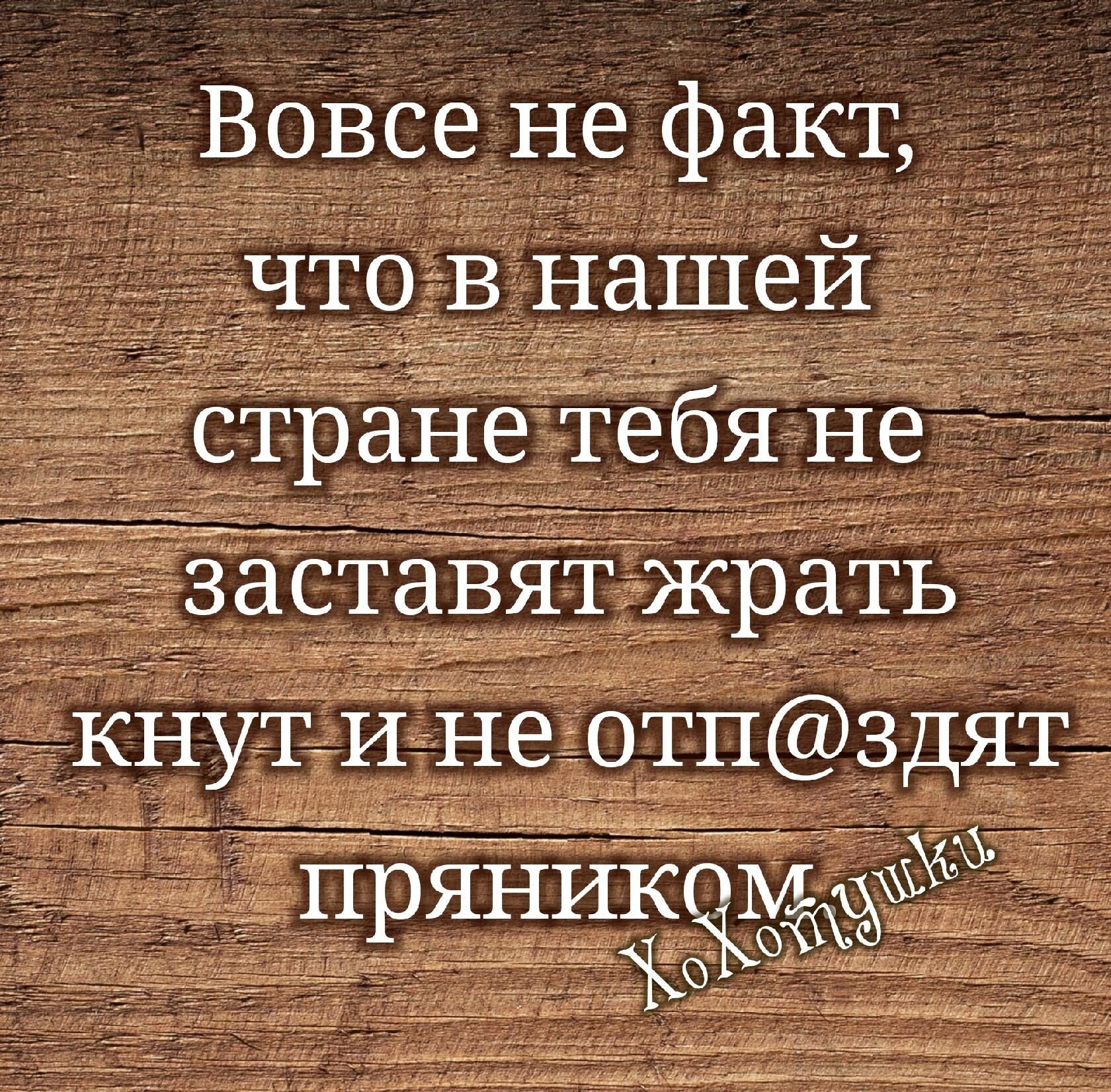 Вовсе Не факт __ что в нашеи стране тебя Не Ё заставят жрать кнут И не отпздят_ пряника О