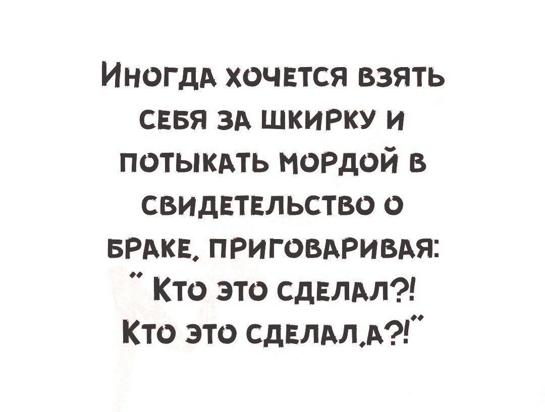 ИногдА хочется взять сввя зд шкирку и потыкдть ИОРДОЙ в свидвтвльство о вика приговдривдя Кто это СДЕЛАЛ Кто это сдвлдлд