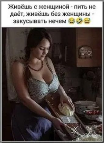 Живёшь с женщиной пить не дает живешь без женщины закусывать нечем 7