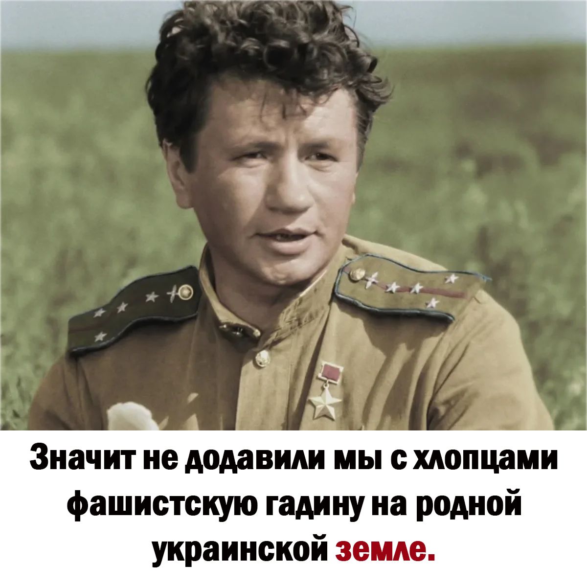Значит не додавиди мы хдопцами фашистскую гадину на родной украинской земле