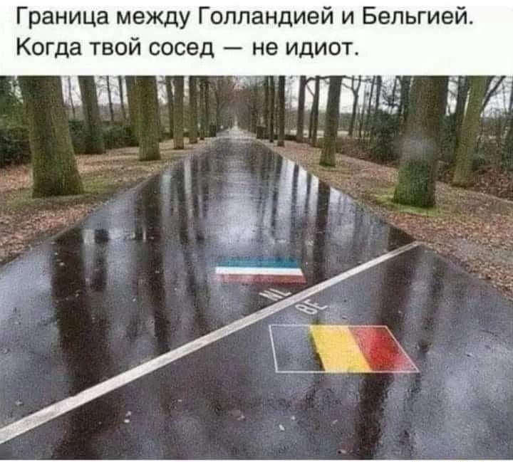 Граница между Голландией и Бельгией Когда твой сосед не идиот