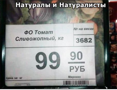 Натурал ы и Натуралис гы М ФО Томат Слиеожопнын