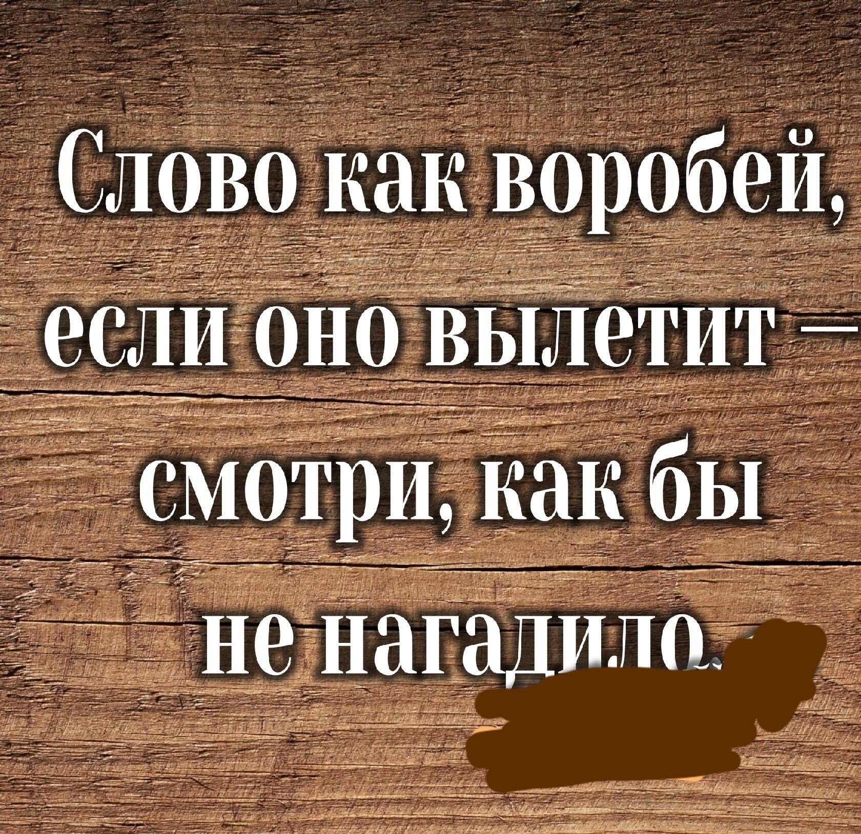 Слово как воробей если оно ВЫлетит смотри Как бы не нагадипп
