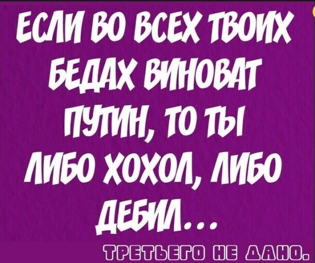 ЕСЛИ В0 ВСЕХ ТВОИХ БЕДАХ ВИНОВАТ ПУГИН 70 ТЫ ЛИБО ХОХОЛ ЛИБО ПРЕТЬЕПОВНЕГОАНО