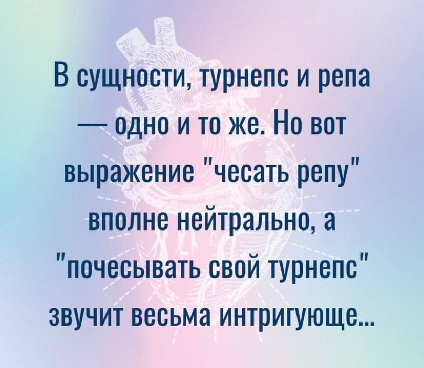 В сущности турнепс и репа одно ито же Но вот выражение чесать репу вполне нейтрально а почесывать свой турнепс звучит весьма интригующе