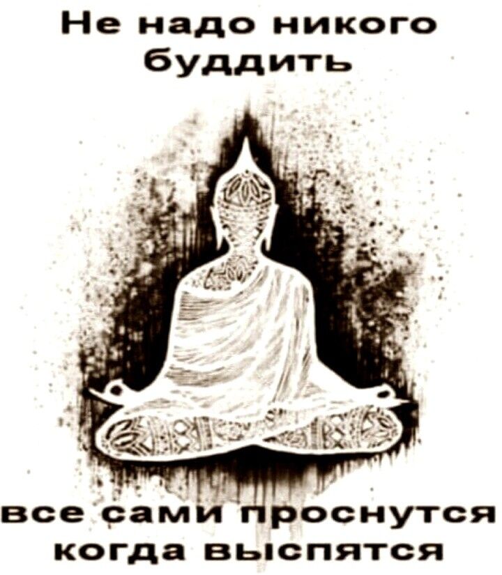 Не надо никого буддить _ все сами роснутся когда вьпспятся