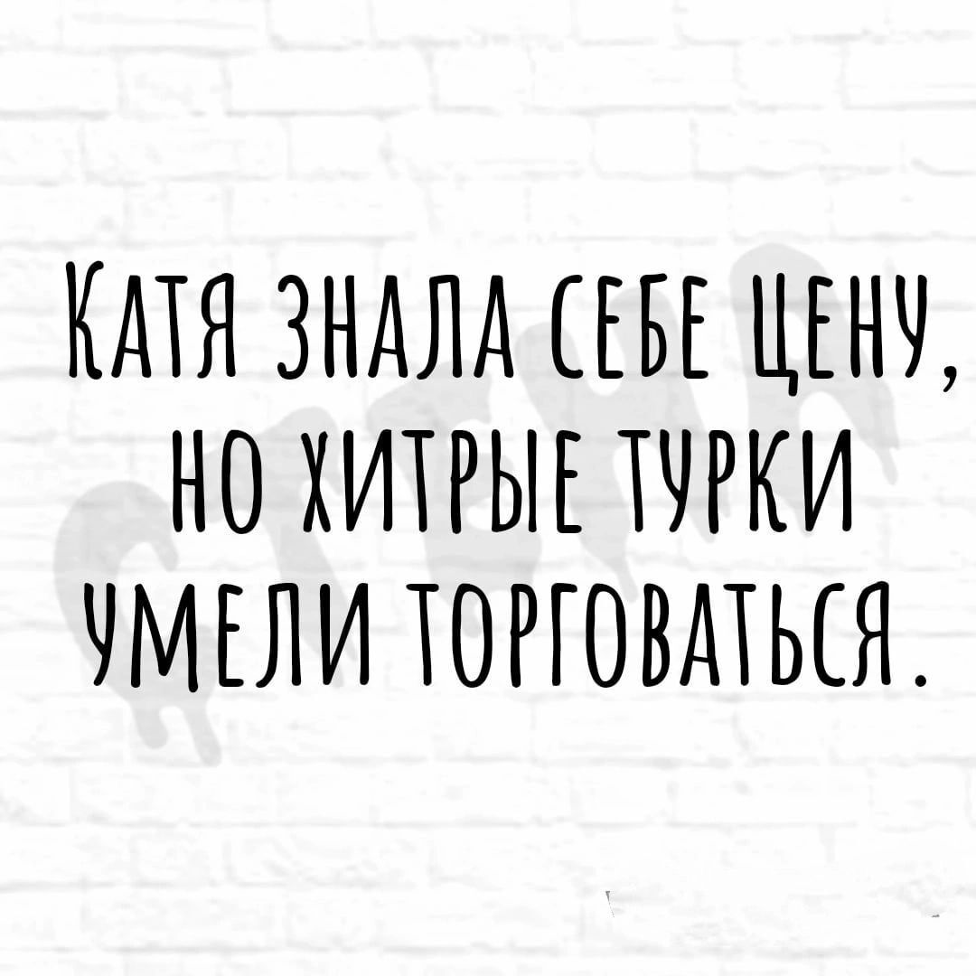 КАТЯ ЗНАЛА СЕБЕ ЦЕНЧ НО ХИТРЫЕ ТЧРКИ ЧМЕЛИ ТОРГОВАТЬСЯ