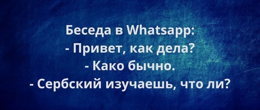 Беседа в МЬапарр Привет как Како бычн Сербский изучаешь что ли