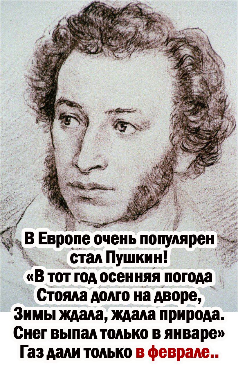 рав Европе очень популярен Ё стая Пушкин В тот год осенняя погода Стояла долго на дворе Зимы ждала ждала природа Снег выпад только в январе Газ дани тоАьно