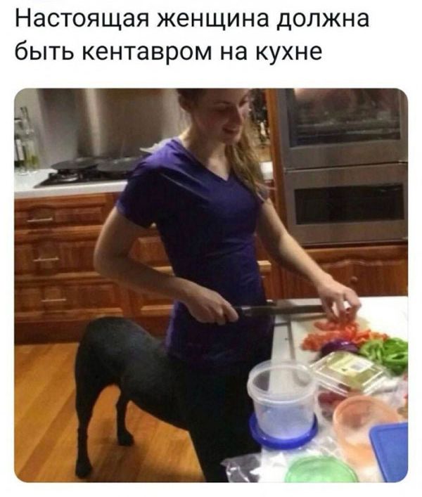 Настоящая женщина должна быть кентавром на кухне