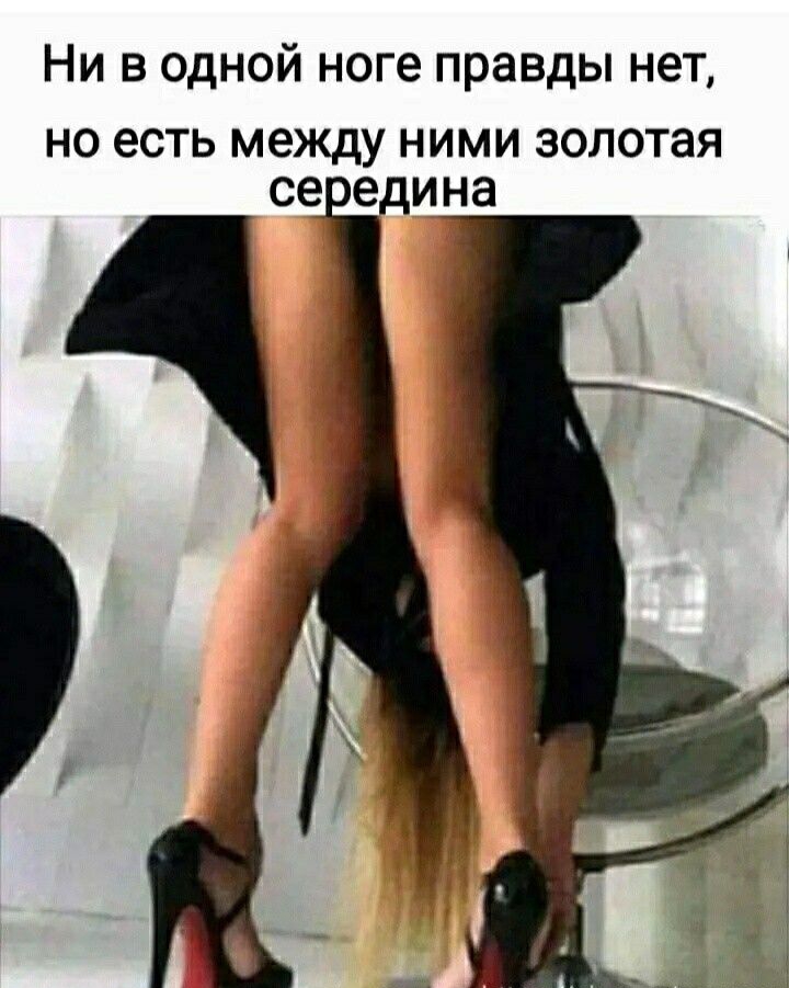 Ни в одной ноге правды нет НО есть между НИМИ ЗОЛОТЗЯ се едина