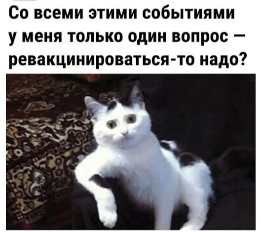 Со всеми этими СОбЫТИЯМИ У меня ТОЛЬКО один ВОПРОС _ ревакцинироваться то надо