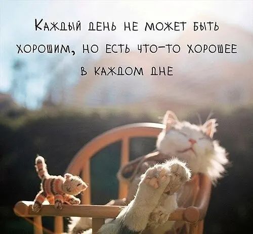 Каждый ДЕНЬ НЕ можвт выть хорошим но ЕСТЬ чтото хороша ъ каждом ЦНЕ