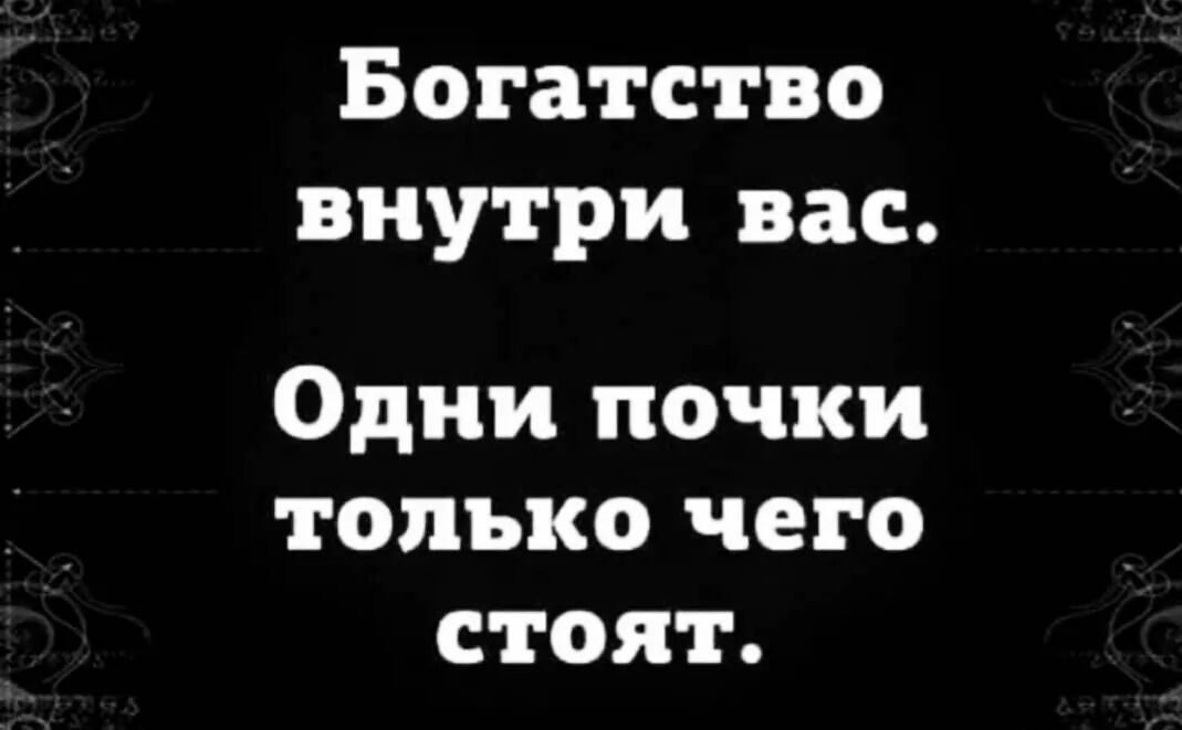 Богатство внутри нас Одни почки только чего стоят