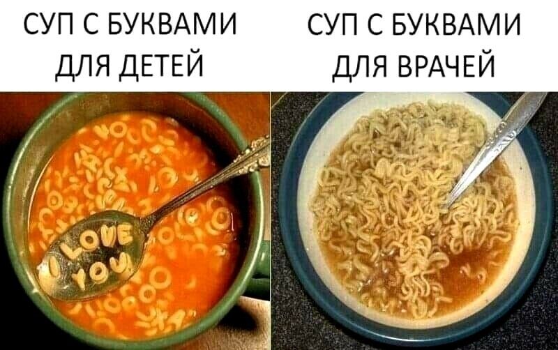 суп с БУКВАМИ суп с вуквдми для ДЕТЕЙ для ВРАЧЕЙ