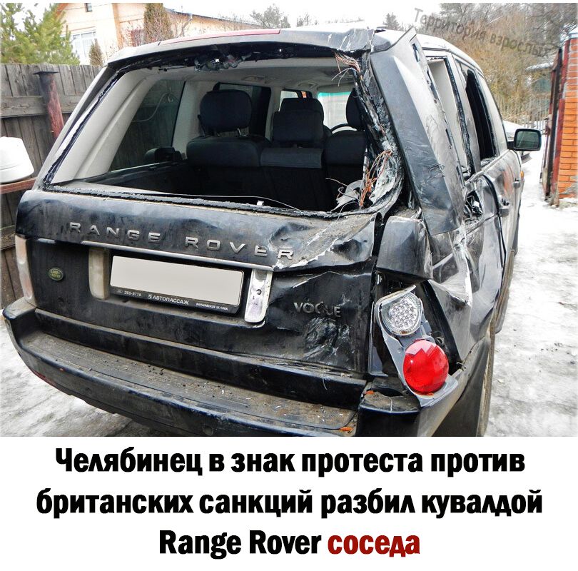 Челябинец в знак протеста против британских санкций разбил кувамрй напде Почеп