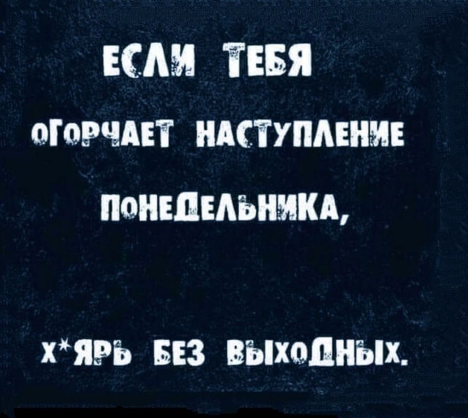 ЕСМ ТЕБЯ Морчдіт идступмни ПОНЕДЕЛЬНИКА хяэъ БЕЗ вышли