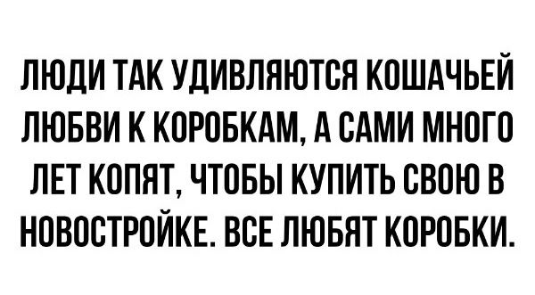 ЛЮДИ ТАК УЛИВЛЯЮТСЯ КПШАЧЬЕИ ЛЮБВИ К КПРПБКАМ А САМИ МНПГП ЛЕТ КППЯТ ЧТОБЫ КУПИТЬ СВОЮ В НОВОСТРОЙКЕ ВСЕ ЛЮБНТ КПРОБКИ