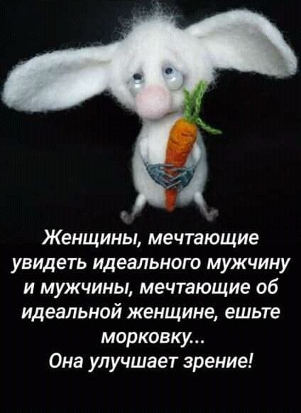Женщины мечтающие увидеть идеального мужчину и мужчины мечтающие об идеальной женщине ешьте морковку Она улучшает зрение
