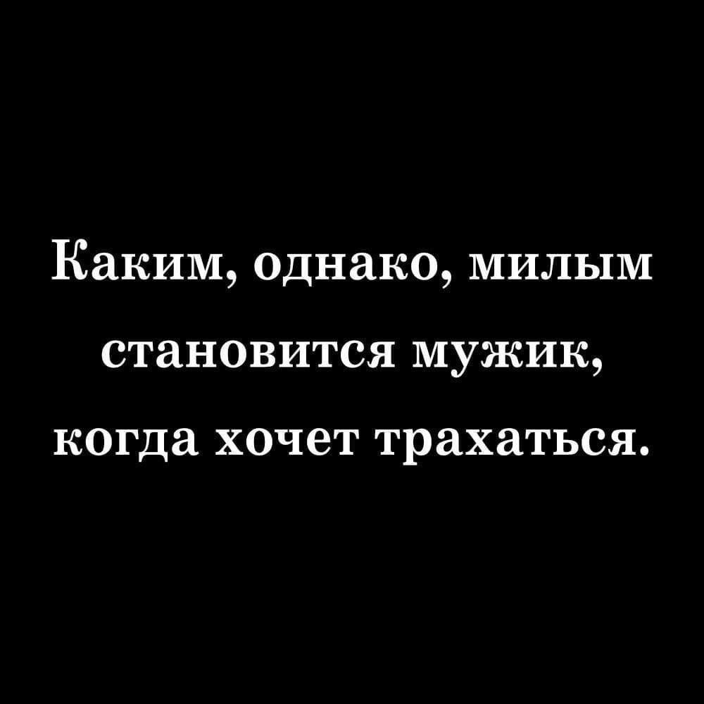 Каким однако милым становится мужик когда ХОЧЕТ трахаться