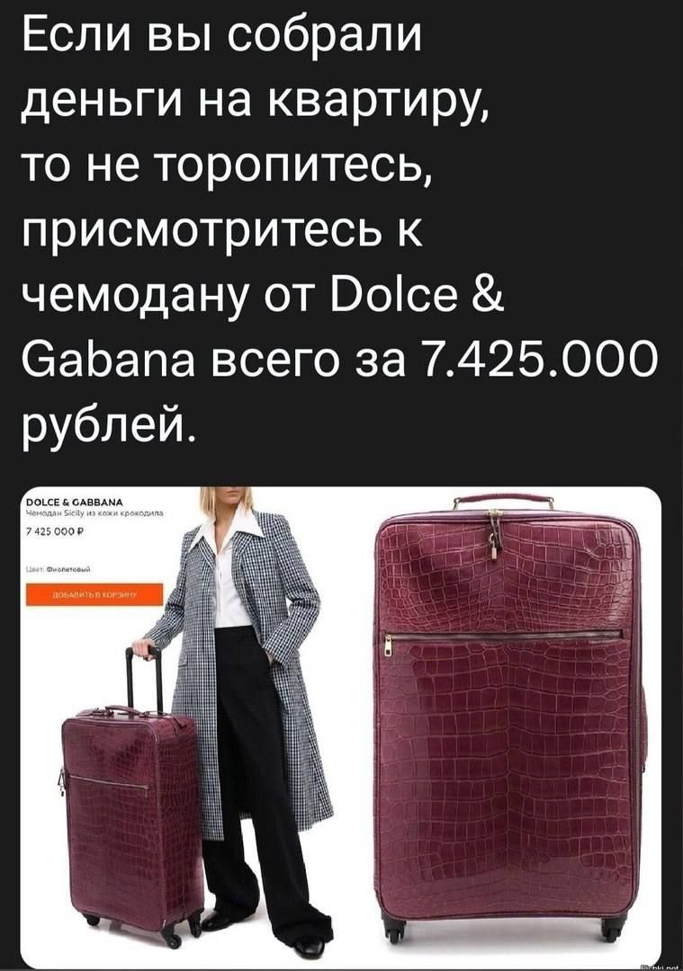 Если вы собрали деньги на квартиру то не торопитесь присмотритесь к чемодану от Воісе еаЬапа всего за 7425000 рублей_