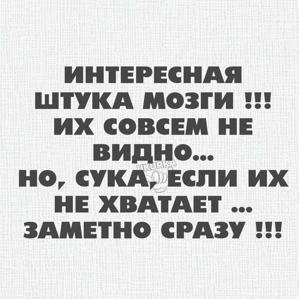 ИНТЕРЕСНАЯ ШТУКА МОЗГИ ИХ СОВСЕМ НЕ видно Н СУКА ЕСЛИ их НЕ ХВАТАЕТ ЗАМЕТНО СРАЗУ