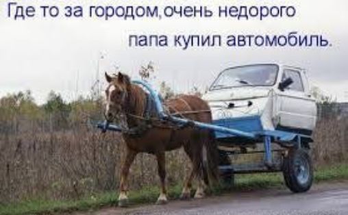 Где то за городом очень недорого папа купип автомобиль Ёв