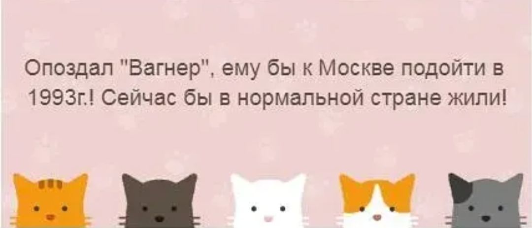 Опоэдап Вагнер ему бы к Москве подойти в 1993г Сайчас бы в нормальной стране жипиі