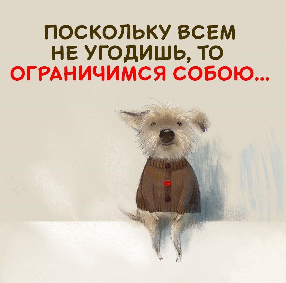 ПОСКОЛЬКУ ВСЕМ НЕ УГОДИШЬ ТО ОГРАНИЧИМСЯ СОБОЮ