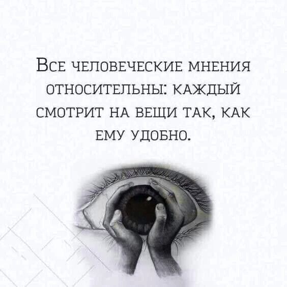 ВСЕ ЧЕЛОВЕЧЕСКИЕ МНЕНИЯ ОТНОСИТЕЛЬНЫ1 КАЖДЫЙ СМОТРИТ НА ВЕЩИ ТАК КАК ЕМУ УДОБНО