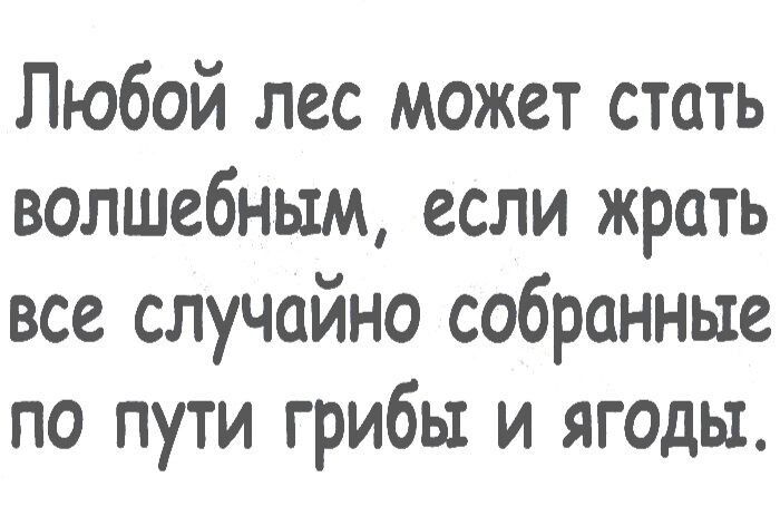 Любой лес может стать волшебным если жрать все случайно собранные по пути грибы и ягоды