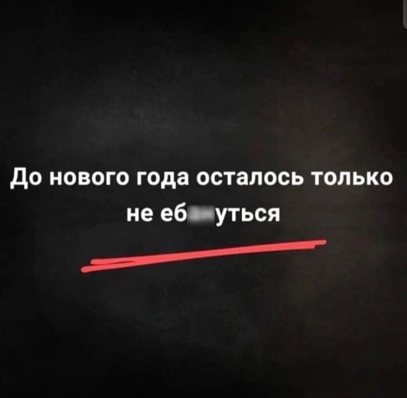 до нового года осталось только не ебуться