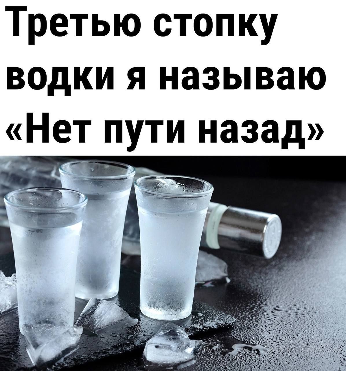 Третью стопку водки я называю Нет пути назад _