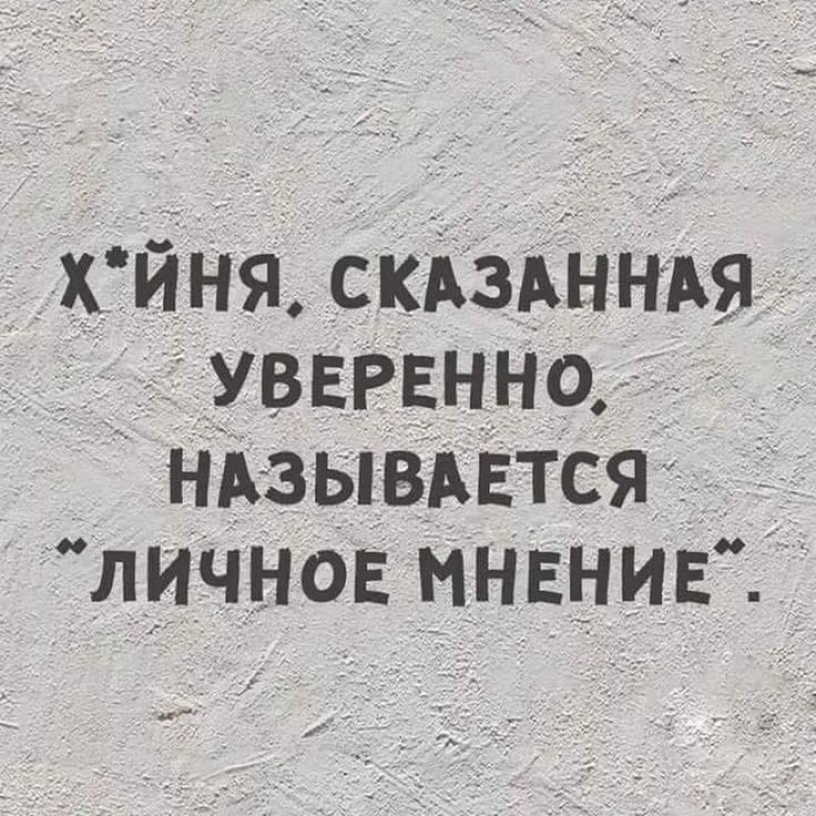 ХЙНЯ смзднндя УВЕРЕнно ндзывьвтся личнов МНЕНИЕ 1