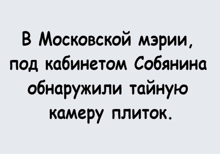 В Московской мэрии под кабинетом Собянина обнаружили тайную камеру плиток