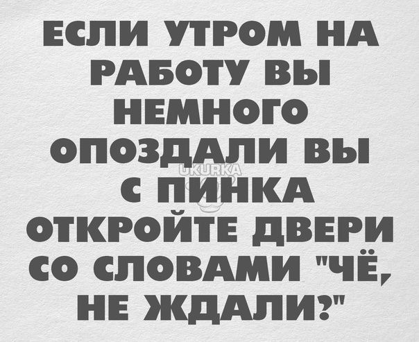 если утром нд РАБОТУ вы немного опозддпи вы цинкд откгоитн двнг__и со словдми ч НЕ Жддпиг