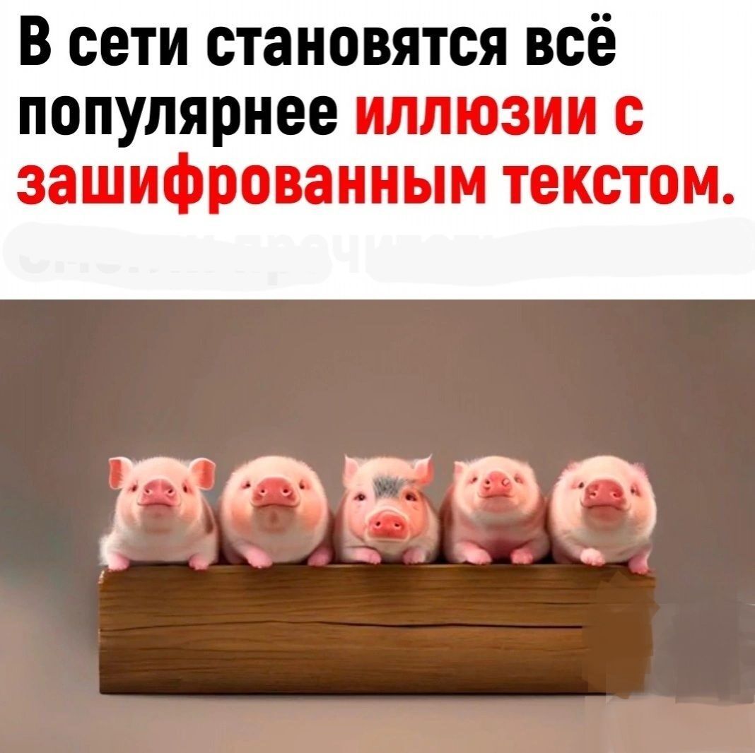 В сети становятся всё популярнее иллюзии зашифрованным текстом гоггт
