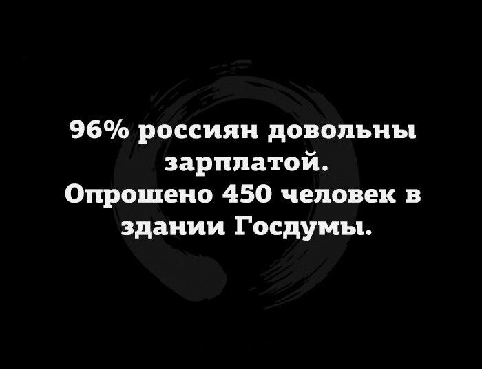 96 россиян довольны зарплатой Опрошено 450 человек в здании Госдумы